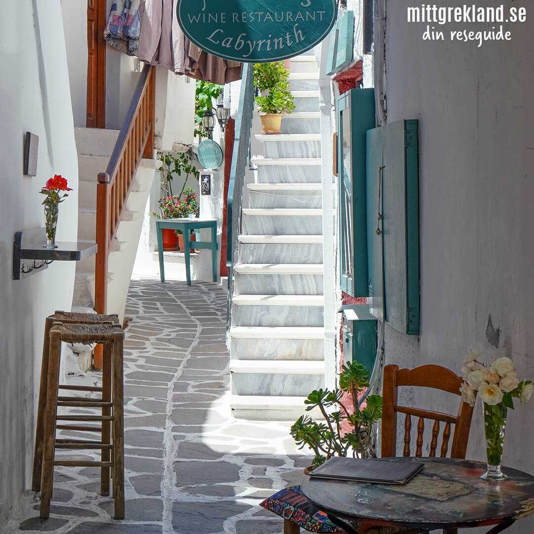 Gränd i Naxos stad