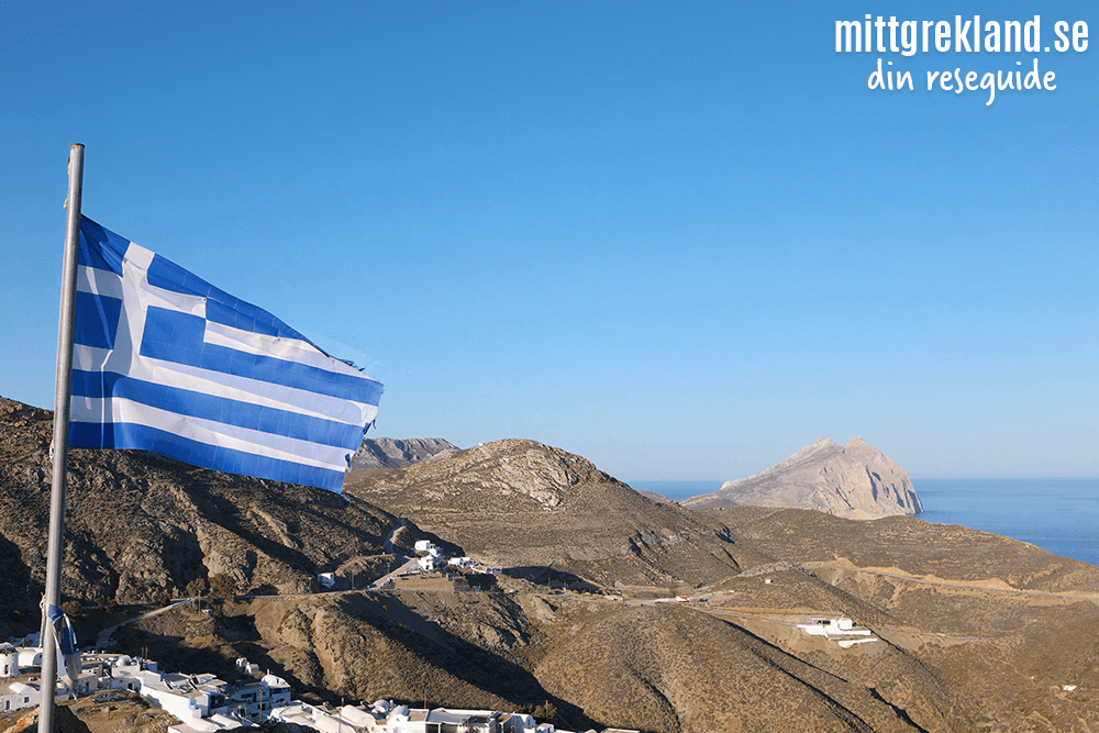 Den grekiska flaggan Greklands nationaldag