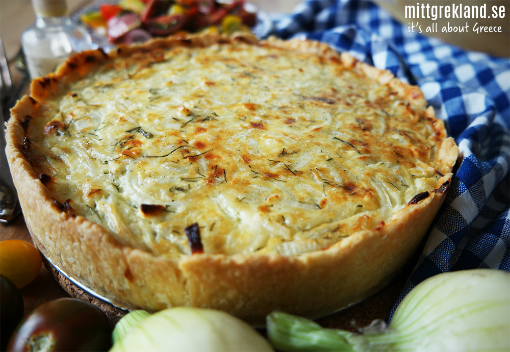 Fetaost och lökpaj